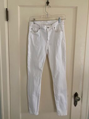 7 For All Mankind White Skinny Jeans